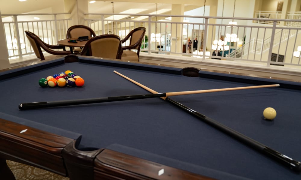 Shoot some pool at Bear Hollow Estates